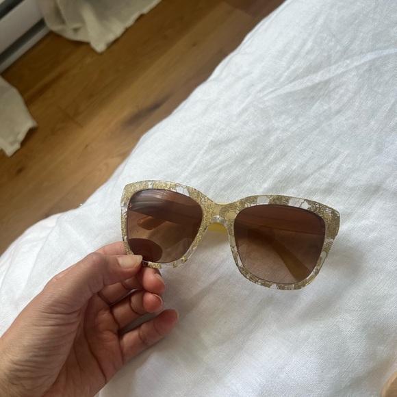 Dolce & Gabbana lace Gold Sunglasses - Picture 7 of 9